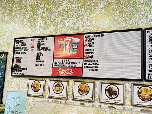 Menu board (Sept 2021)