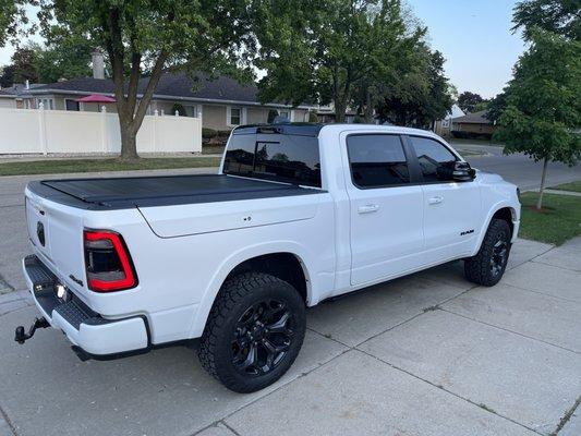 Roof warp, cargo light tint, tonneau cover.