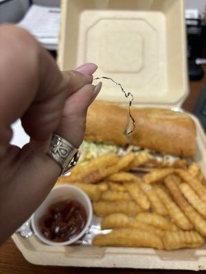 Nice piece of slinky metal in my food.. for extra flavor?