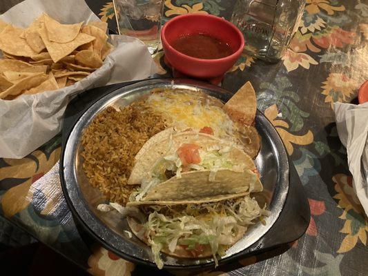 Steak Taco lunch combo for under $10! I appreciate these low prices during this current inflation(ed) economy.