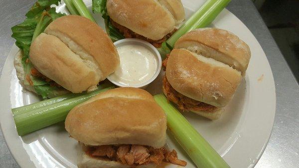 Mondays Buffalo chicken sliders