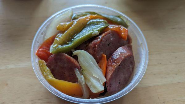 Kielbasa and peppers