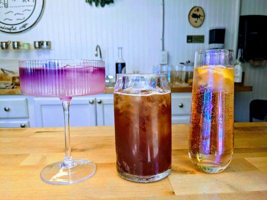 Beautiful non-alcoholic fruit spritzers