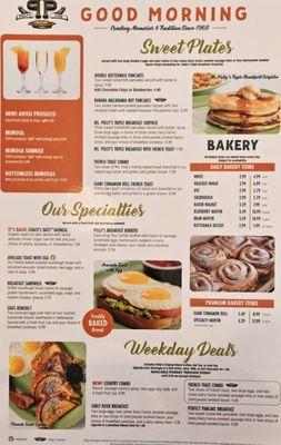 Menu - breakfast (2/2)