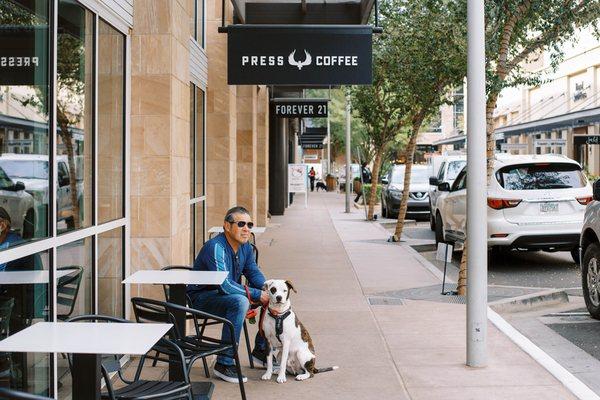 Pet friendly outside seating