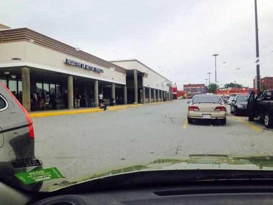 This is picture of Lawrence RMV an hour before it opens. People lined up at least 75 hoping to get service that day