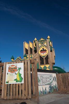 Dragon Hollow is a 6,000sf playground, that was built by 4,000 volunteers in just nine days