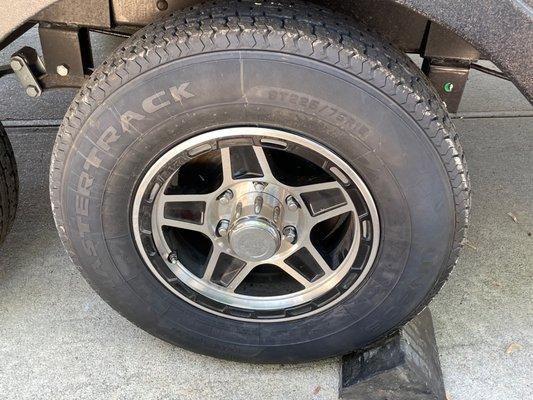 Tires installed on our RV. Super Track brand.