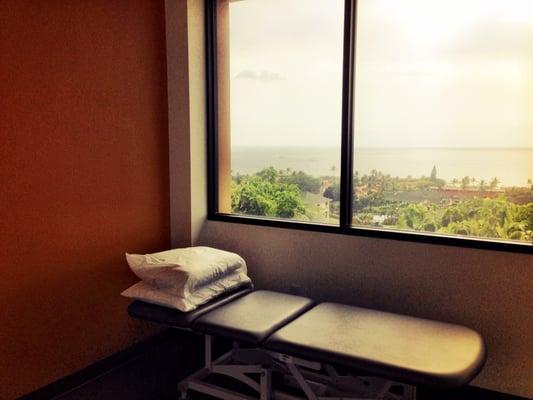 Check out the view during a one-on-one physical therapy session