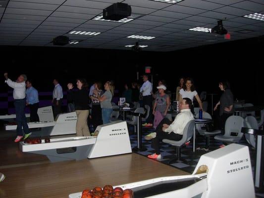 Hampshire First Bank company outing: Leda Lanes!