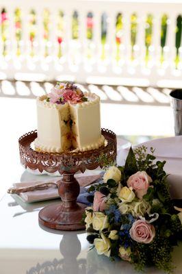 Silver White Wedding Cake