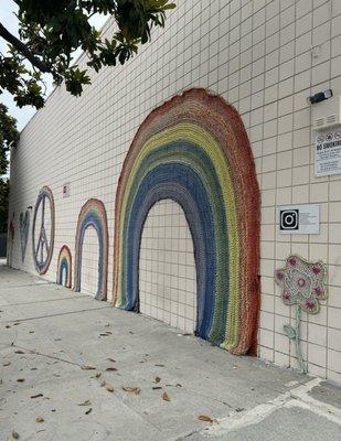 Knitted mural