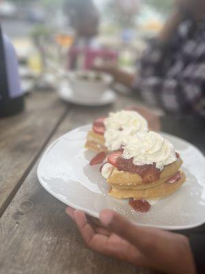 Waffles with strawberries!