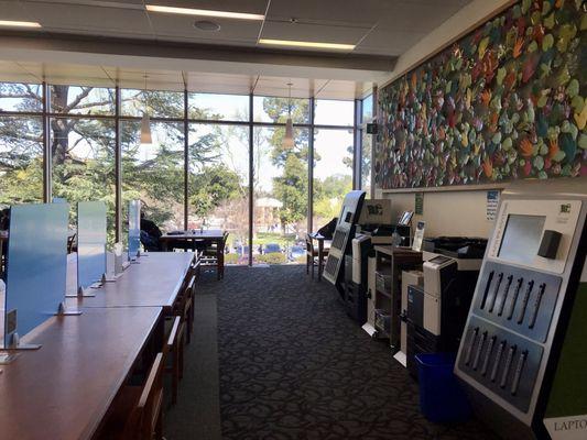 Upstairs study area to the right when you reach the second floor