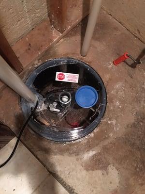 Part of my new system inside- the sump pump is sealed