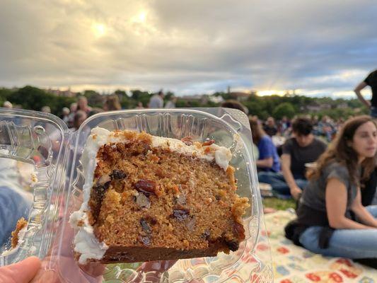 Carrot Cake with Nuts & Raisins - Slice - a Nice treat for an evening in Van Cortlandt Park!