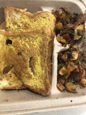 French toast with breakfast potatoes