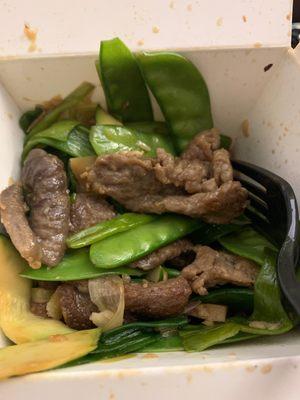 Dry Oyster Sauce Beef with no sauce at all very dry. Do not recommend.