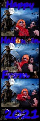 2x6 photo strip with Halloween Green screen.
 Special Occasions Photo Booth, Stockton, CA