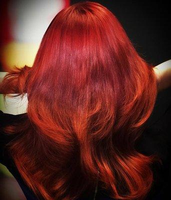 Beautiful red by our stylist Michael Jon Maple  @lambertsalon