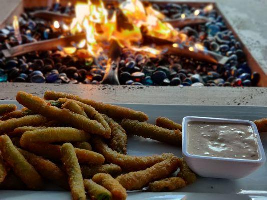 Fried green beans