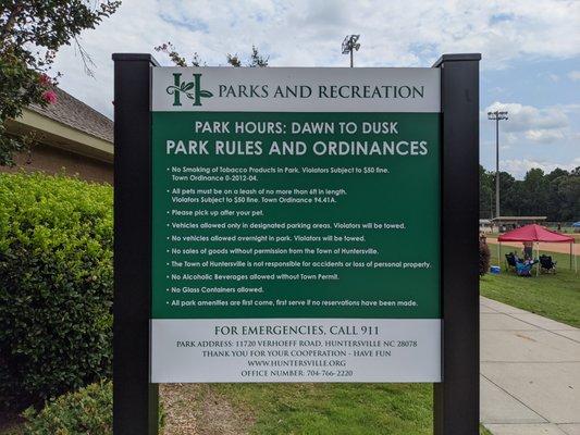 Rules of the park