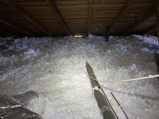 Another view of the pitch in the roof.