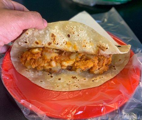 Under the Hood of the Chorizo con Papas Taco (85/100)