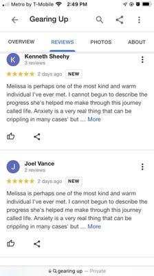 Example of their fake reviews. It's the same review under two different names,