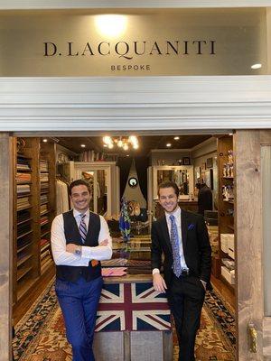 Owner of D. Lacquaniti Bespoke Dominic Lacquaniti and colleague Nick Wacyra.