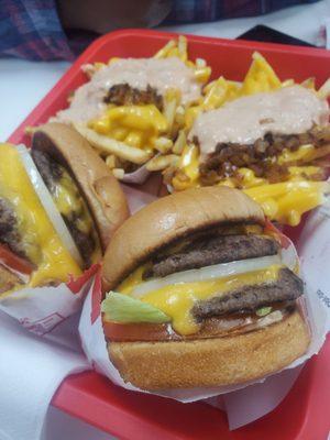 Double double animal style fry