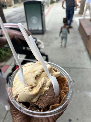 Chocolate Sea Salt Carmel & Dulce De Leche in a Waffle Cup