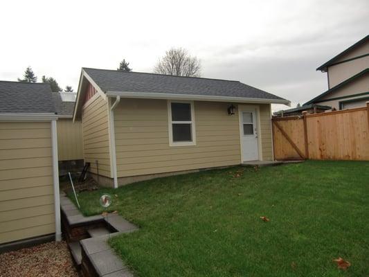 Detached garage on alley