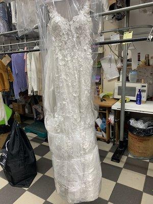 Dry cleaning wedding dress!!!