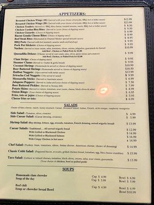 Menu - Apps, Salads & Soups