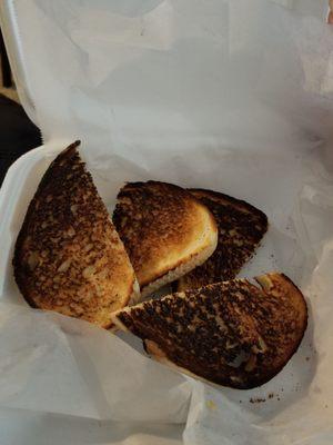 Spiteful burnt toast that they sent me after having to remake my order. Don't get delivery from here.