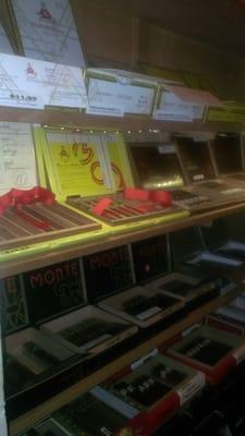 If you like class, here is a display of luxury cigar imports.