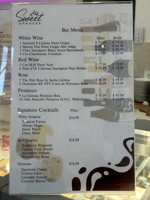 Wine Menu