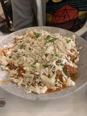 Chilaquiles with chicken