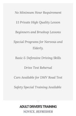 Adult driving lessons