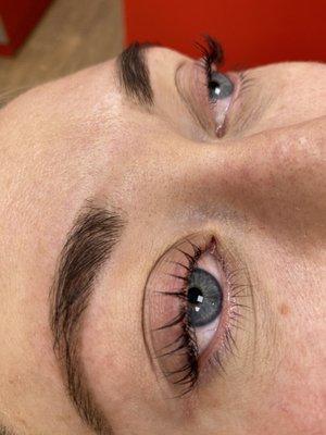 Tinting and lash lift