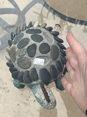 A broken cement tortoise for $15!!!