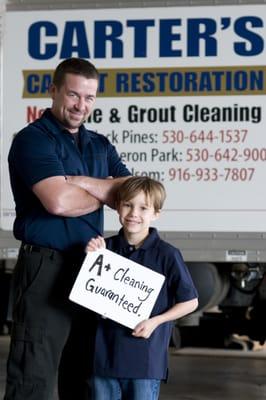 Dean Carter and his son.