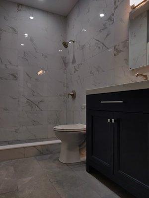 Beautiful Marble bathroom remodel.