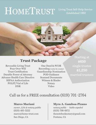 HOMETRUST Services & Contact