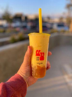 Mango with brown sugar boba