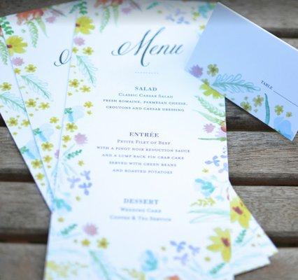 Wildflower Prairie Wedding stationery