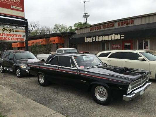 Classic Plymouth Satellite in  Greg's parking lot