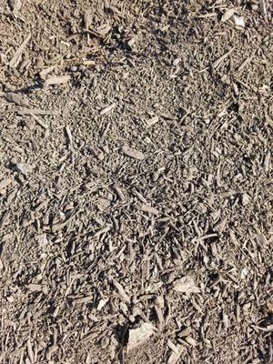 wood chips in the compost.