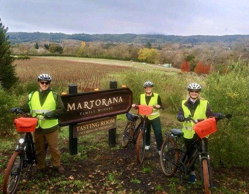 Our helmets were blue tooth and we could talk to each other during our ride.